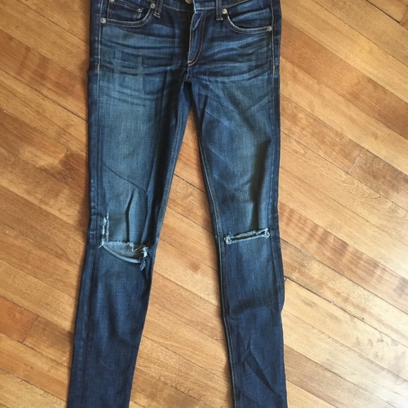 Rag & Bone Size 24 Ripped Skinny Jeans - Picture 3 of 6